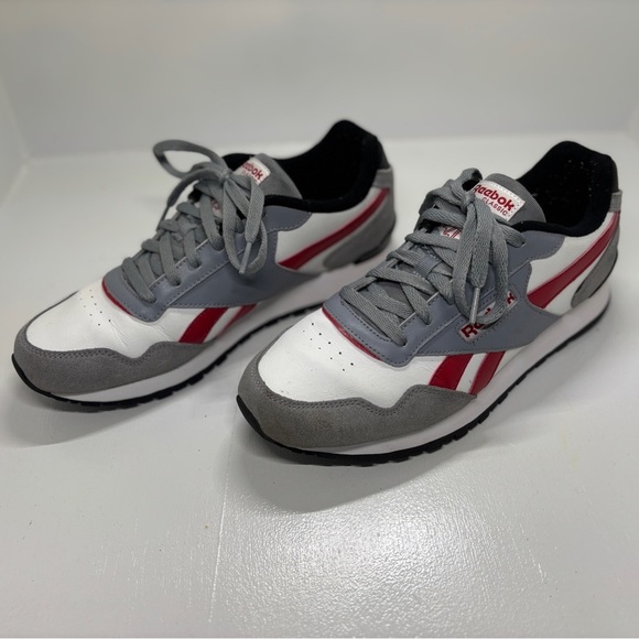 Reebok Other - Reebok Classic Leather Gray Red Sneakers Men’s 9